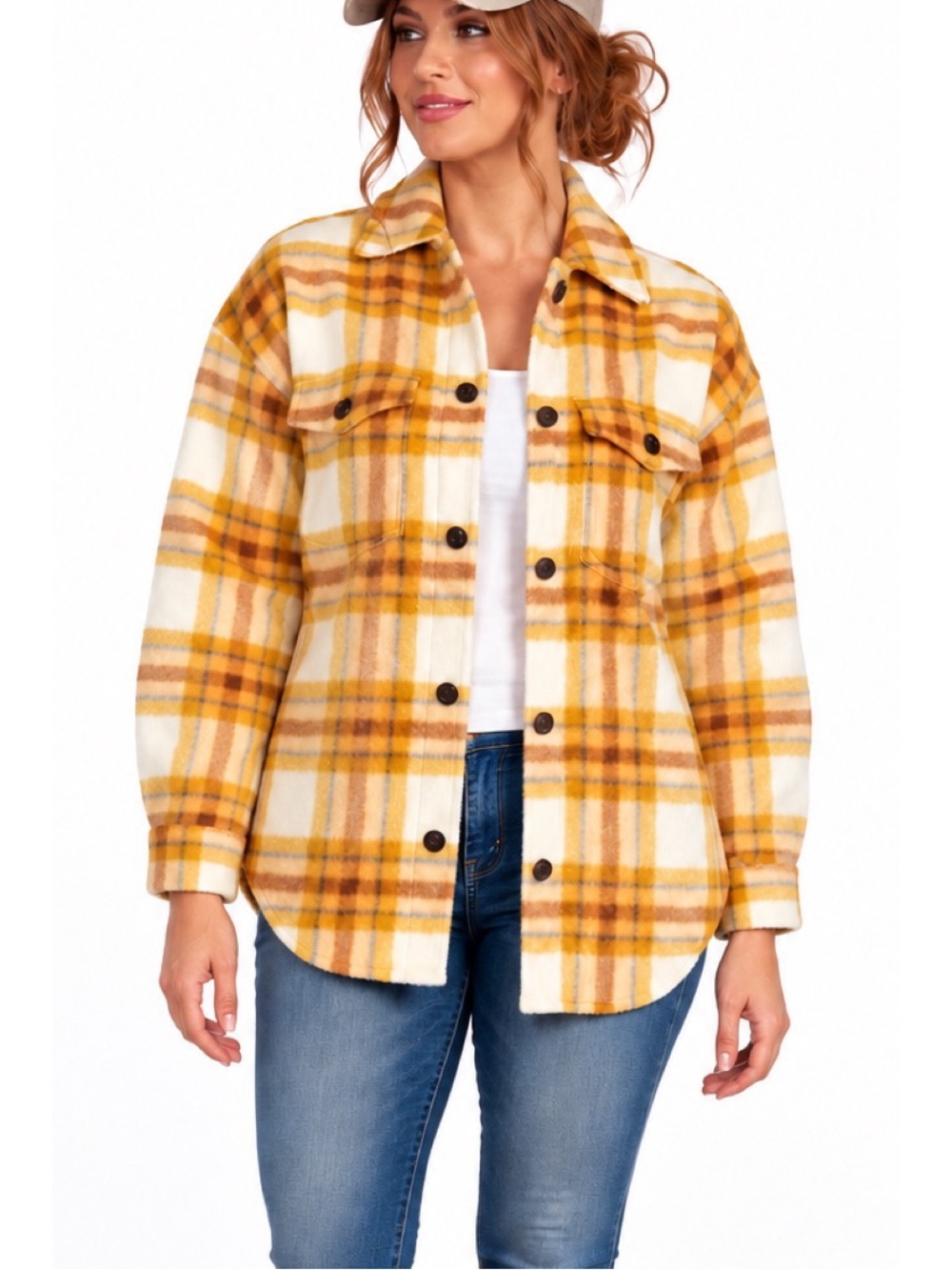 Alpine Design fleece Yellow Plaid Jacket